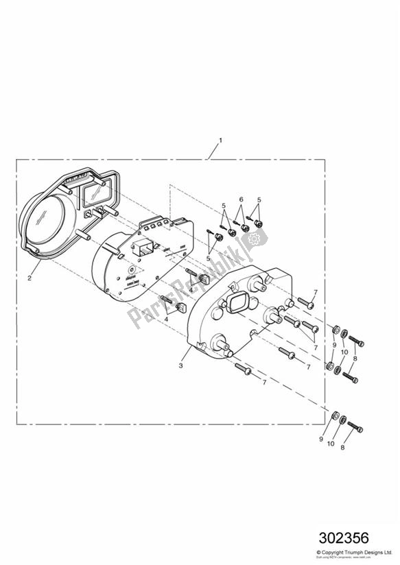 Toutes les pièces pour le Instrument du Triumph Speed Four 599 2002 - 2006