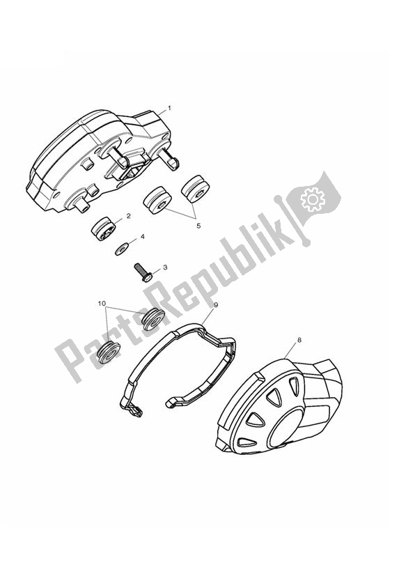 Wszystkie części do Instrument Triumph Street Triple R UP TO VIN 560476 675 2008 - 2012