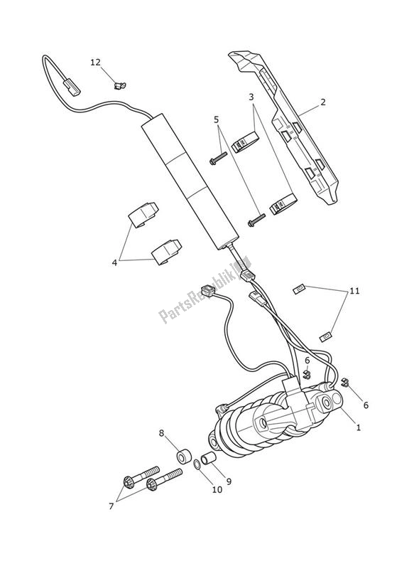 Wszystkie części do Tylne Zawieszenie Triumph Tiger 1200 GT Explorer 1215 2022 - 2024