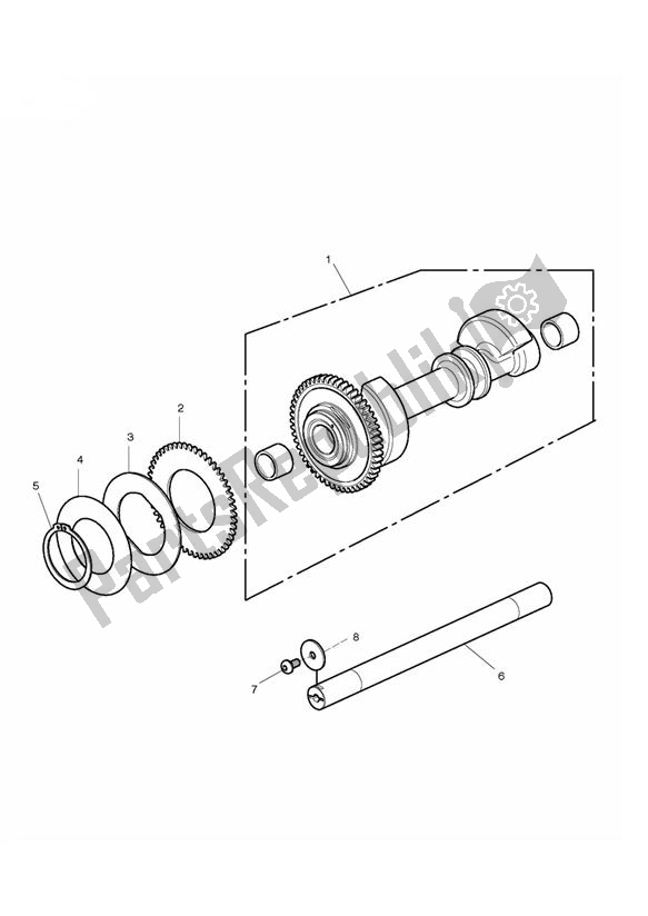 All parts for the Balancer Shaft of the Triumph Thunderbird Commander 1699 2014 - 2016