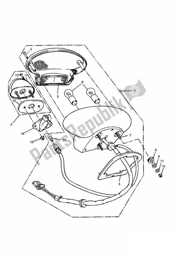 All parts for the Rear Light of the Triumph Thunderbird 900 885 1995 - 2004