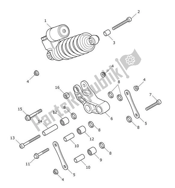 Todas las partes para Unidad De Suspensión Trasera de Triumph Speed Triple 1200 RS 1160 2021 - 2024