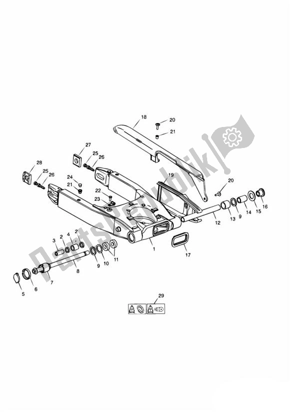 Tutte le parti per il Doppelschwinge del Triumph Sprint RS 955 From VIN 139277 2002 - 2004