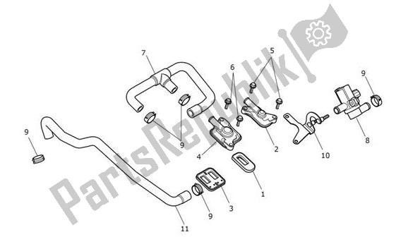 All parts for the Emission Control of the Triumph Tiger XCX From VIN 855532 1215 2018 - 2020