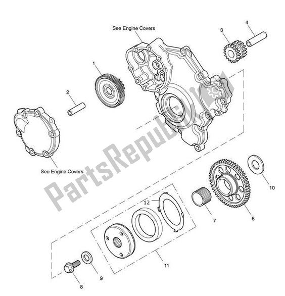 All parts for the Sprag Clutch of the Triumph Speed Triple S From VIN 867685 1050 2018 - 2021