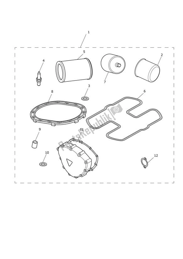 All parts for the Servicekit Up To Vin456551 of the Triumph Thruxton EFI 865 2008 - 2016