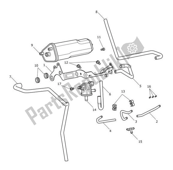 All parts for the Evap System of the Triumph Speed Triple RS From VIN 867601 1050 2018 - 2020
