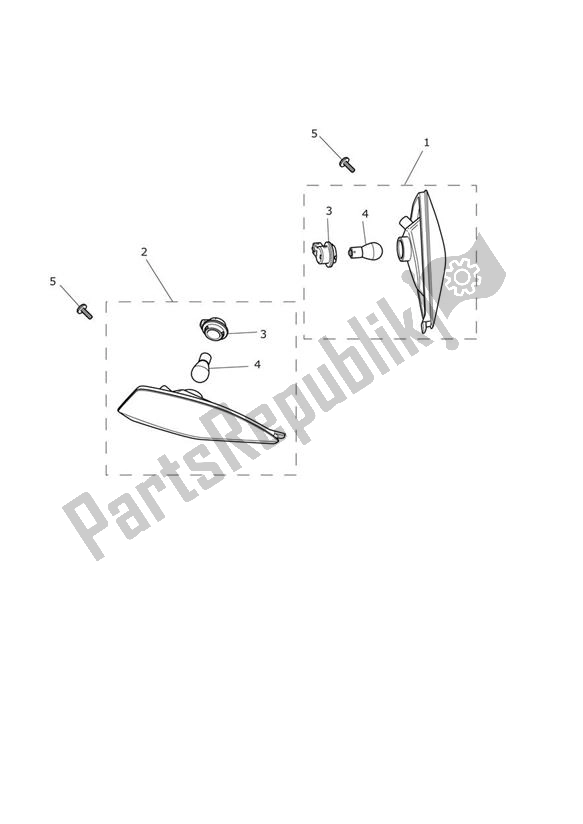 All parts for the Indicator Front of the Triumph Trophy 1215 SE 2013 - 2017