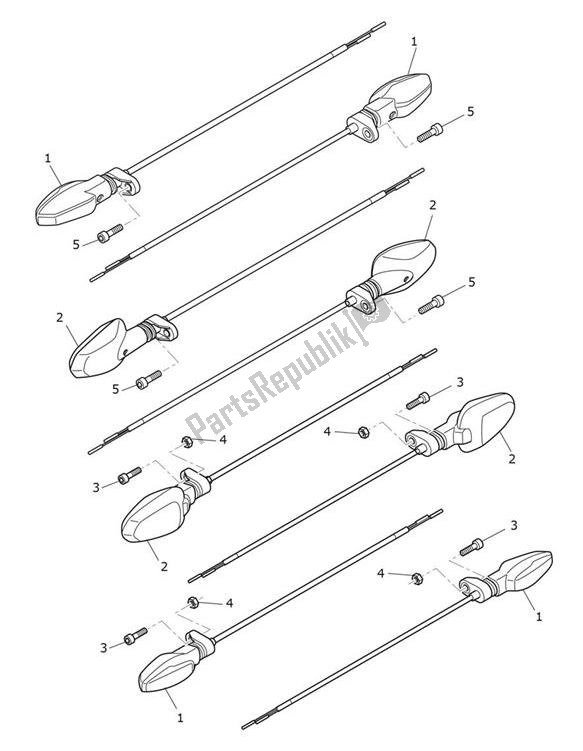 All parts for the Indicator of the Triumph Speed Triple 1200 RS 1160 2021 - 2024