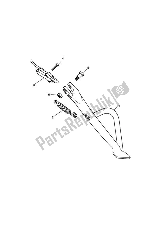Tutte le parti per il Cavalletto Laterale del Triumph Scrambler Carburator UP TO 2007 865 2006 - 2008