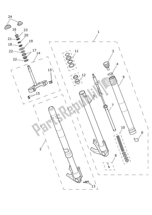 Wszystkie części do Front Suspension - Explorer Xcx Triumph Explorer XCX 1215 2012 - 2019