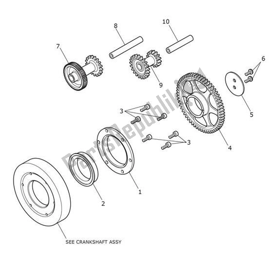 All parts for the Sprag Clutch of the Triumph Bobber UP TO AC 1195 1200 2017 - 2018
