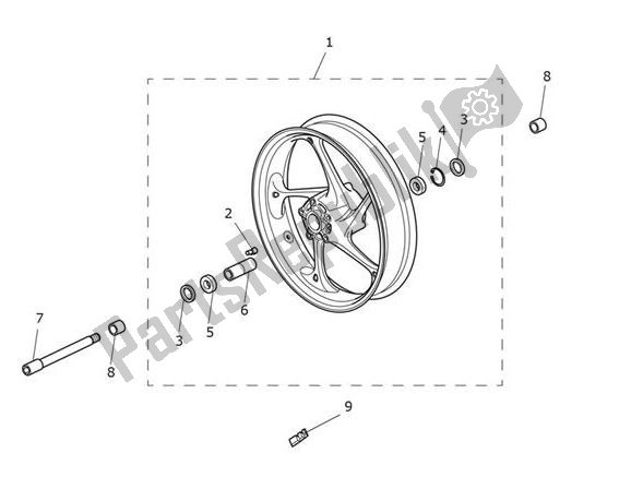 Tutte le parti per il Ruota Anteriore del Triumph Speed Triple RS From VIN 867601 1050 2018 - 2020