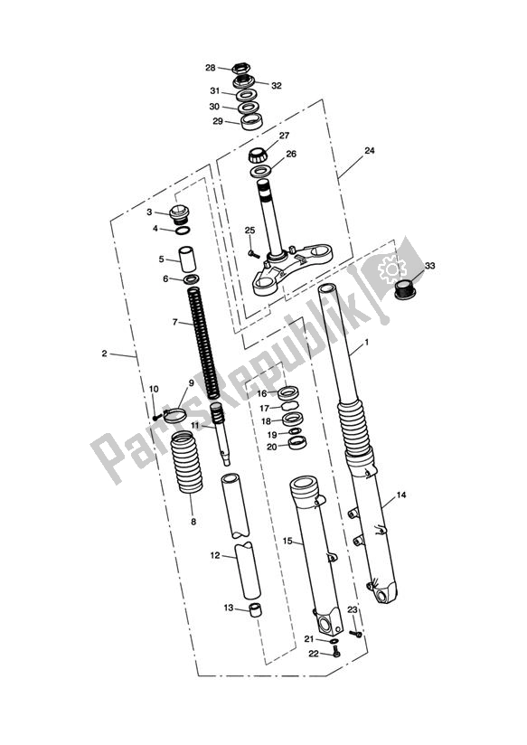 All parts for the Front Suspension of the Triumph Scrambler Carburator UP TO 2007 865 2006 - 2008