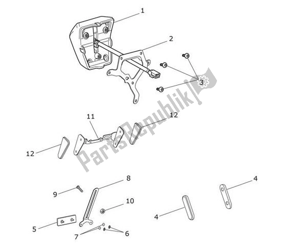All parts for the Rear Light of the Triumph Tiger 1200 XRX 1215 2018 - 2020
