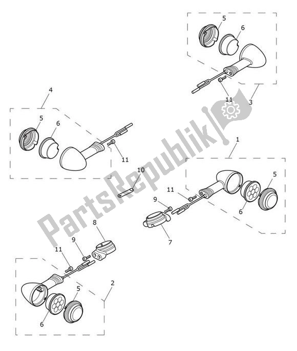 Todas las partes para Indicator de Triumph Bobber Black 1200 2018 - 2021