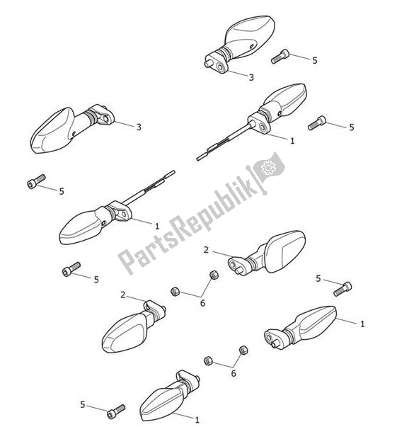 Tutte le parti per il Indicator del Triumph Tiger 660 Sport 2021 - 2024