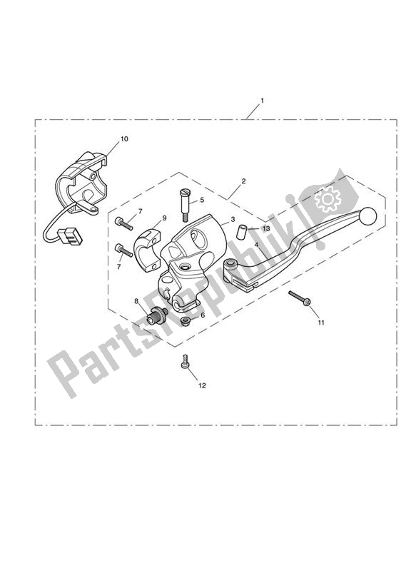 All parts for the Clutch Control of the Triumph Speedmaster EFI From VIN 469050 865 2008 - 2017