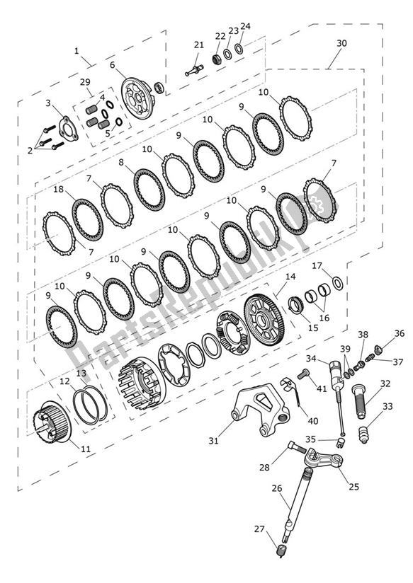 All parts for the Clutch of the Triumph Tiger 1200 GT 1215 2022 - 2024