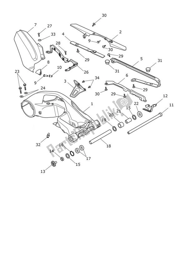 Wszystkie części do Wahacz Triumph Speed Triple 1200 RR 1160 2021 - 2024