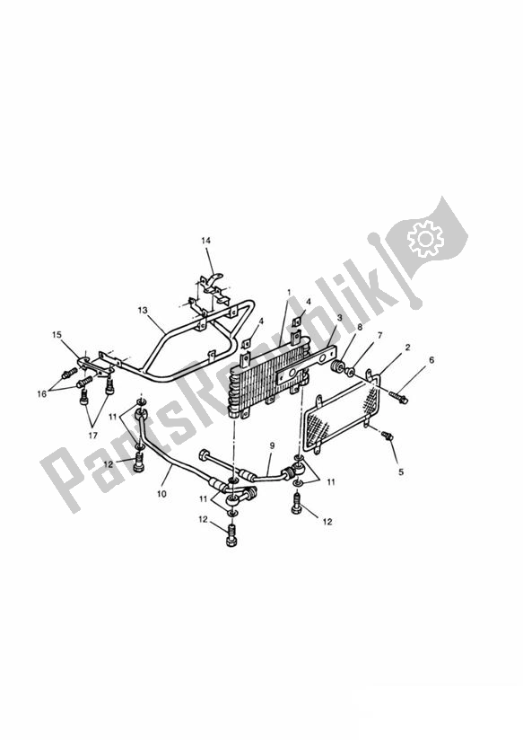Tutte le parti per il Oil Cooling 4zylinder del Triumph Daytona 750 & 1000 748 1990 - 1993