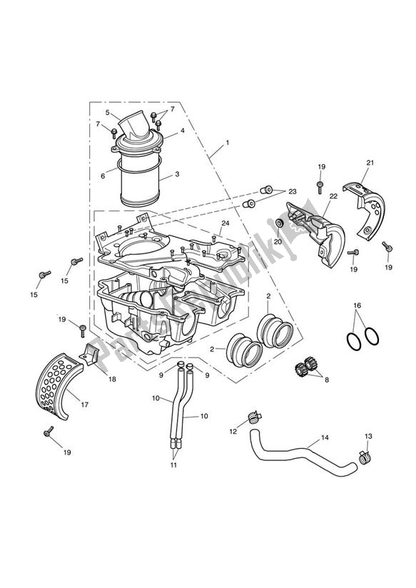 Toutes les pièces pour le Airbox (airfilter) du Triumph America LT 1699 2014 - 2017