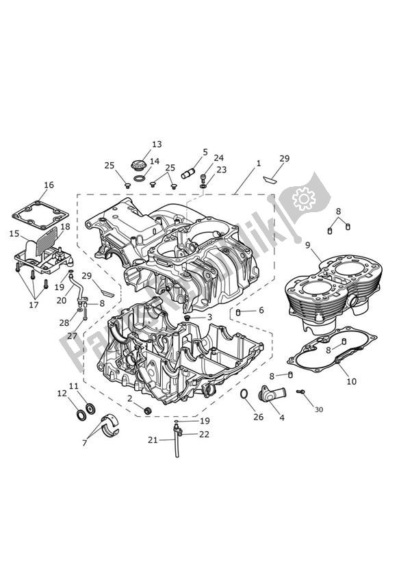 Tutte le parti per il Carter del Triumph Bonneville T 120 UP TO VIN AC 6129 +budekins & Diamond 1200 2016 - 2021