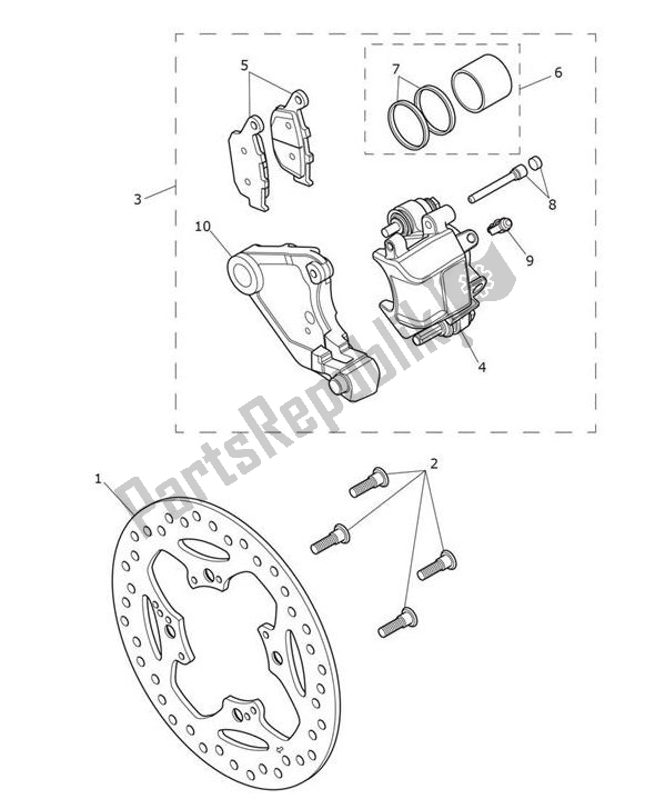 All parts for the Break Rear of the Triumph Bobber UP TO AC 1195 1200 2017 - 2018