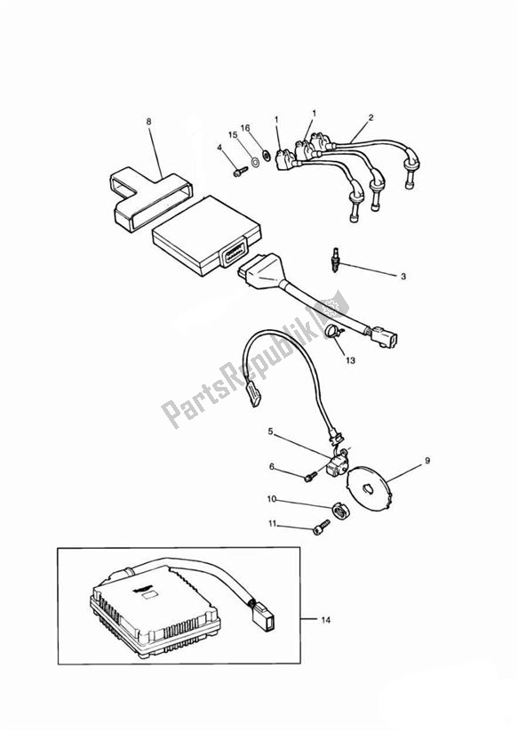 All parts for the Engine Management of the Triumph Sprint 900 Carburator 885 1991 - 1998