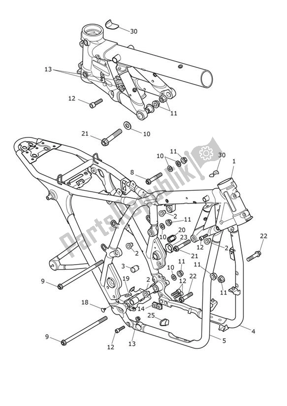 Toutes les pièces pour le Main Frame Assembly - Speed Twin From Vin Ae2311 du Triumph Speed Twin From VIN AE 2311 1200 2021 - 2024