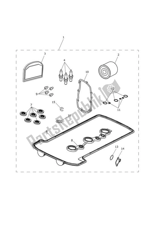 Tutte le parti per il Servicekit del Triumph Tiger 1200 SE Desert 1215 2018 - 2020