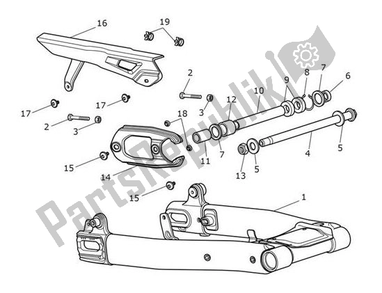 All parts for the Swingarm - Street Cup of the Triumph Street CUP 900 2017 - 2020