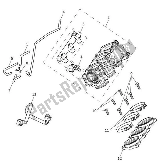 Alle onderdelen voor de Injection van de Triumph Speed Triple RS From VIN 867601 1050 2018 - 2020