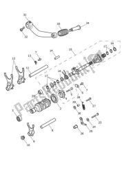 Gear Selector Drum Gear Selection Shaft - Street Scrambler from VIN AB9837