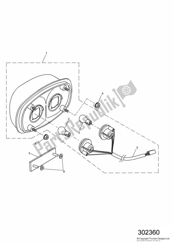 Alle onderdelen voor de Achterlicht van de Triumph Speed Four 599 2002 - 2006