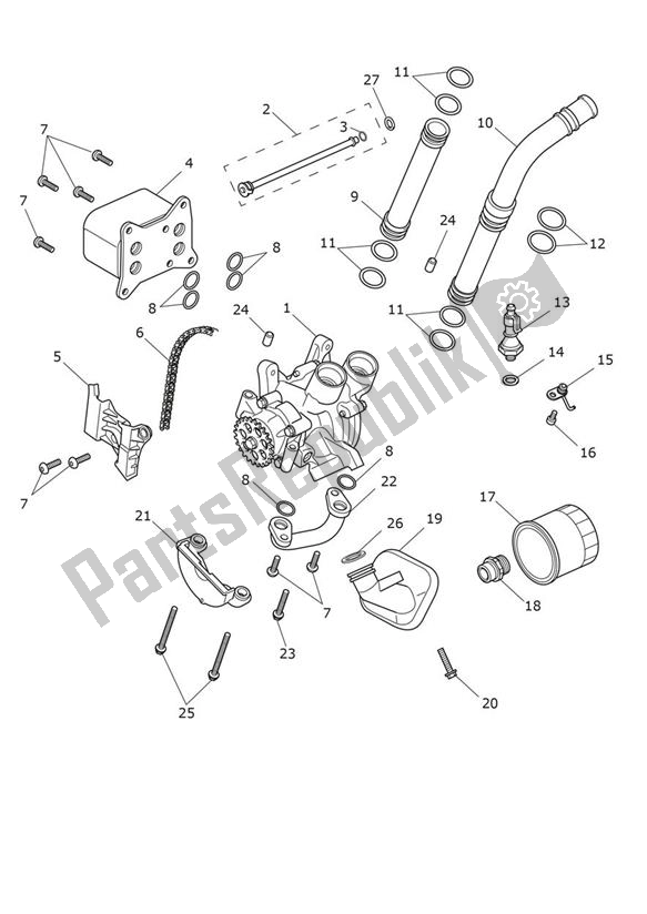 Toutes les pièces pour le Oilpump Lubrication du Triumph Speed Triple 1200 RR 1160 2021 - 2024