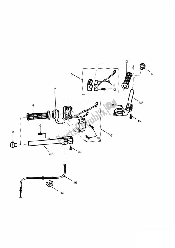 Todas as partes de Handlebar Switch do Triumph Daytona T 595 / 955I 1997 - 2001