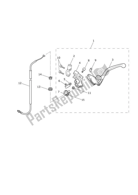All parts for the Clutch Control of the Triumph Street Triple R & RX From VIN 560477 675 2012 - 2016