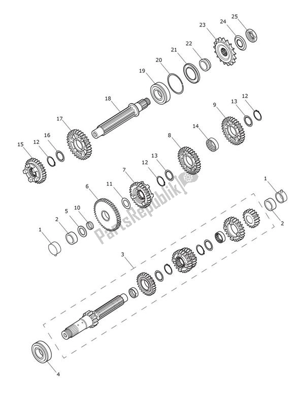 All parts for the Gears of the Triumph Speed Triple S From VIN 735438 1050 2016 - 2018