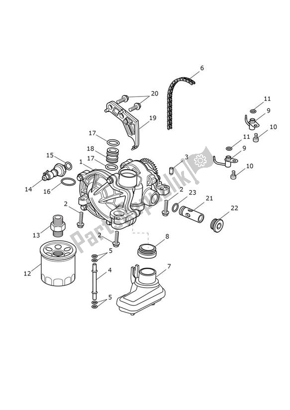 Toutes les pièces pour le Oilpump Lubrication - Street Twin Up To Vin Ab9714 du Triumph Street Twin UP TO VIN AB 9714 900 2016 - 2018