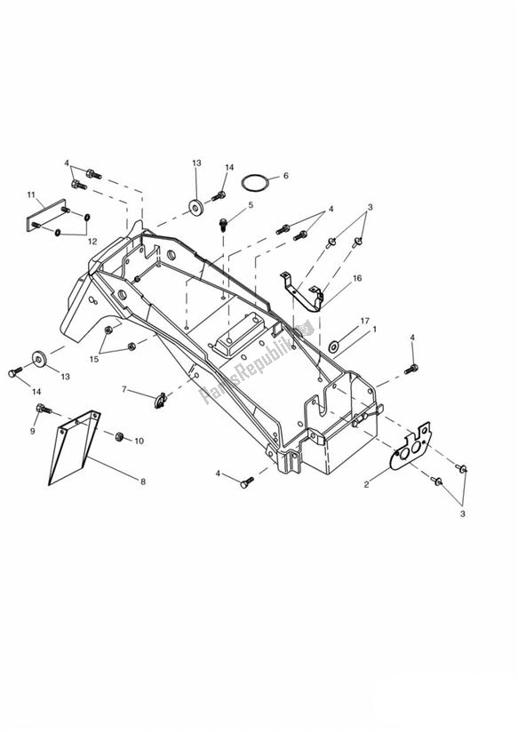Todas las partes para Guardabarros Trasero de Triumph Sprint RS 955 UP TO VIN 139276 1999 - 2002