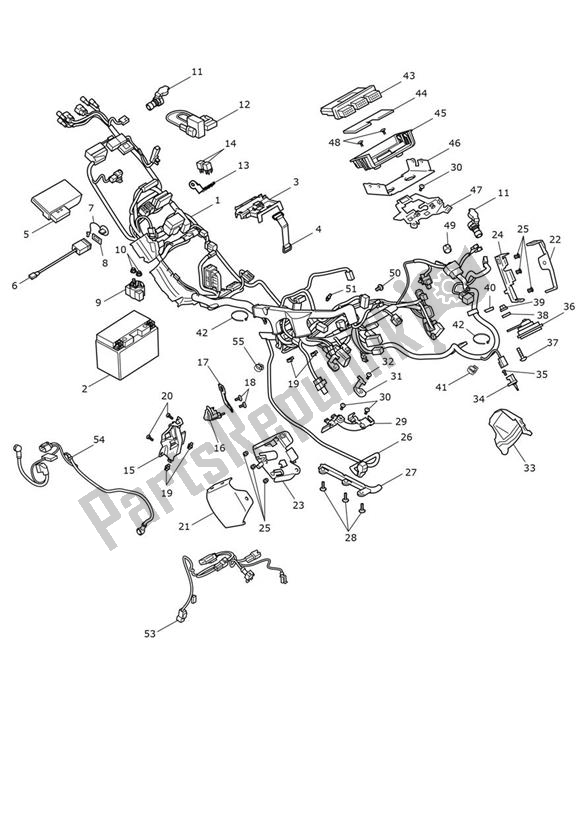 Tutte le parti per il Materiale Elettrico del Triumph Tiger 1200 GT 1215 2022 - 2024