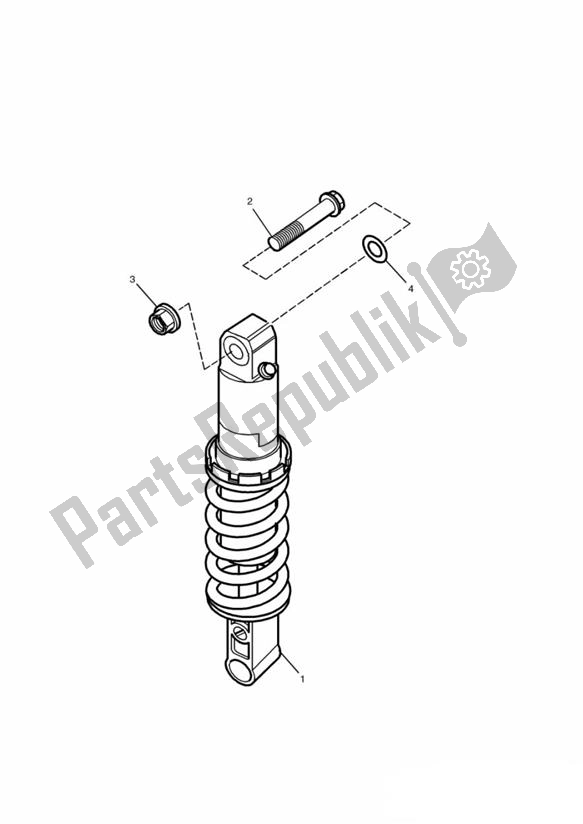 All parts for the Rear Suspension Unit Up To 055071 of the Triumph Trophy From VIN 29156 1215 2018 - 2021