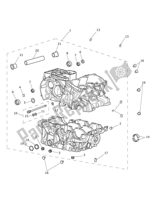 Tutte le parti per il Carter del Triumph Tiger 800 2010 - 2020