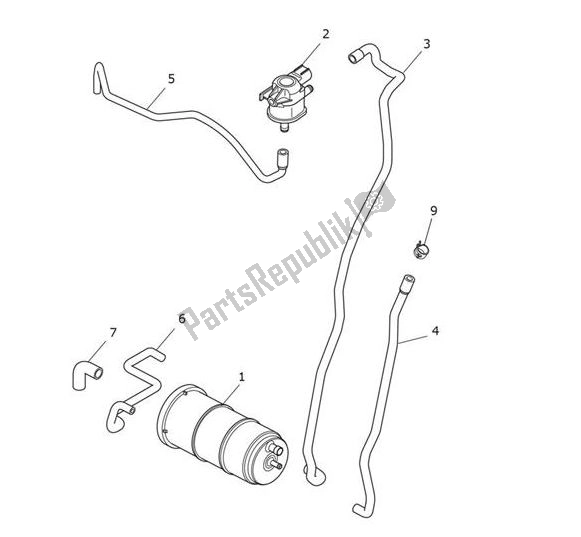 Tutte le parti per il Evap System del Triumph Scrambler 1200 XC UP TO AE 9097 2019 - 2020