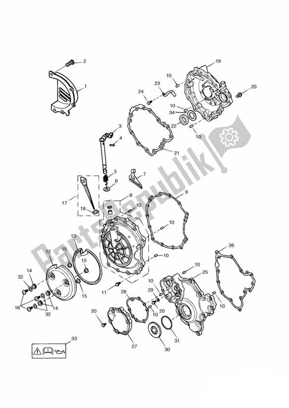 Tutte le parti per il Coperchio Del Motore del Triumph Tiger 955I Spoked 2001 - 2006