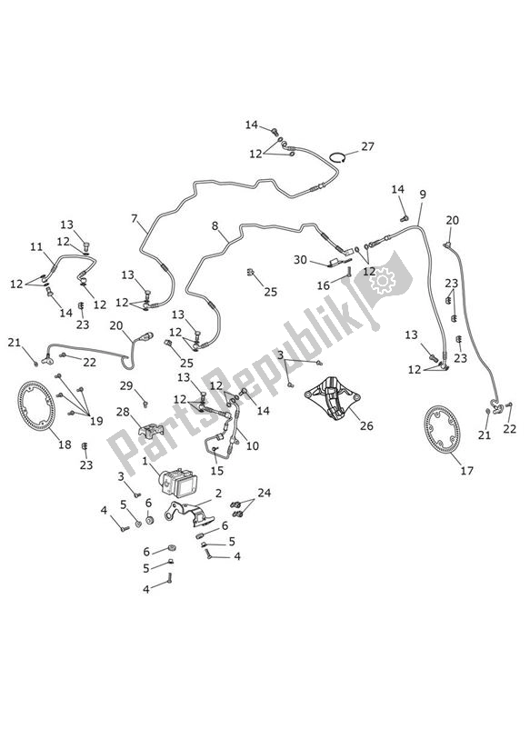 All parts for the Abs - Speed Twin 900 of the Triumph Speed Twin 900 2019 - 2021