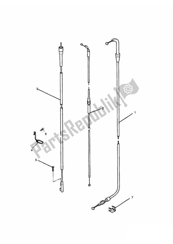 Toutes les pièces pour le Control Cables du Triumph Adventurer From VIN 71699 885 1999 - 2001