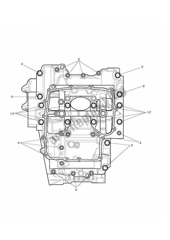 Wszystkie części do Crankcase Screws Triumph Daytona 675 From VIN 564948 2017 - 2018