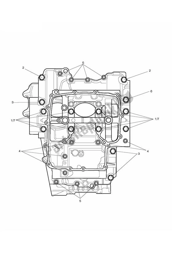 Alle onderdelen voor de Crankcase Screws van de Triumph Daytona R UP TO VIN 564947 675 2009 - 2017